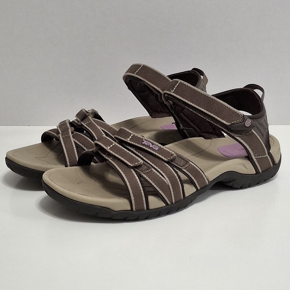 Teva Tirra Black Gray Strappy Hiking Sports Outdoor Trail Sandals Womens Size 8